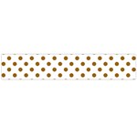 Polka Dots - Golden Brown on White Flano Scarf (Large)