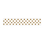Polka Dots - Golden Brown on White Flano Scarf (Mini)