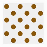 Polka Dots - Golden Brown on White Medium Glasses Cloth