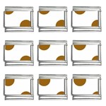 Polka Dots - Golden Brown on White 9mm Italian Charm (9 pack)