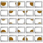 Polka Dots - Golden Brown on White 9mm Italian Charm (25 pack)