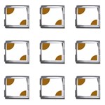 Polka Dots - Golden Brown on White Mega Link Italian Charm (9 pack)