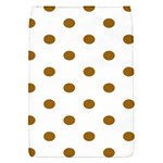 Polka Dots - Golden Brown on White Removable Flap Cover (S)