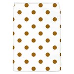 Polka Dots - Golden Brown on White Removable Flap Cover (L)