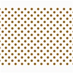 Polka Dots - Golden Brown on White Collage 11  x 14 