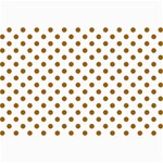 Polka Dots - Golden Brown on White Collage 12  x 18 