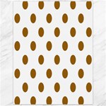 Polka Dots - Golden Brown on White Canvas 12  x 16 