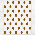 Polka Dots - Golden Brown on White Canvas 16  x 20 