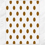 Polka Dots - Golden Brown on White Canvas 18  x 24 