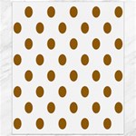 Polka Dots - Golden Brown on White Canvas 20  x 24 