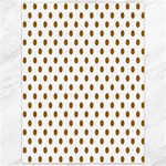 Polka Dots - Golden Brown on White Canvas 36  x 48 