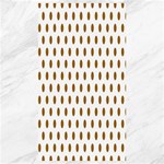 Polka Dots - Golden Brown on White Canvas 40  x 72 