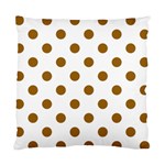 Polka Dots - Golden Brown on White Standard Cushion Case (One Side)