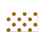 Polka Dots - Golden Brown on White Sticker Rectangular (10 pack)