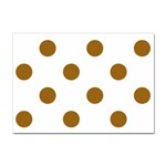 Polka Dots - Golden Brown on White Sticker A4 (100 pack)