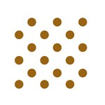 Polka Dots - Golden Brown on White Greeting Card 5  x 7 