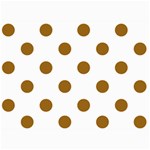 Polka Dots - Golden Brown on White 5  x 7  Photo Cards