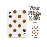Polka Dots - Golden Brown on White Playing Cards 54 (Mini)