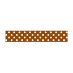 Polka Dots - White on Brown Flano Scarf (Mini)