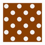 Polka Dots - White on Brown Medium Glasses Cloth (2 Sides)