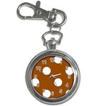 Polka Dots - White on Brown Key Chain Watch