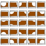 Polka Dots - White on Brown 9mm Italian Charm (25 pack)