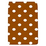 Polka Dots - White on Brown Removable Flap Cover (S)