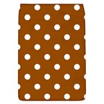 Polka Dots - White on Brown Removable Flap Cover (L)