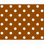 Polka Dots - White on Brown Collage 8  x 10 