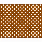Polka Dots - White on Brown Collage 11  x 14 