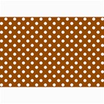 Polka Dots - White on Brown Collage 12  x 18 