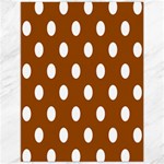 Polka Dots - White on Brown Canvas 12  x 16 