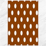Polka Dots - White on Brown Canvas 12  x 18 