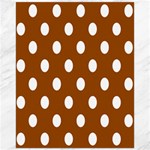 Polka Dots - White on Brown Canvas 16  x 20 