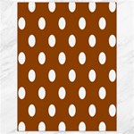 Polka Dots - White on Brown Canvas 18  x 24 