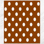 Polka Dots - White on Brown Canvas 20  x 24 