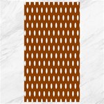 Polka Dots - White on Brown Canvas 40  x 72 
