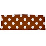 Polka Dots - White on Brown Body Pillow Case Dakimakura (Two Sides)