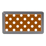 Polka Dots - White on Brown Memory Card Reader (Mini)