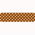 Polka Dots - White on Brown Medium Bar Mat