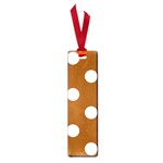 Polka Dots - White on Brown Small Book Mark