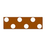 Polka Dots - White on Brown Sticker (Bumper)