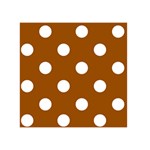 Polka Dots - White on Brown Greeting Card 5  x 7 