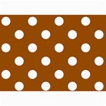 Polka Dots - White on Brown 5  x 7  Photo Cards