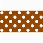 Polka Dots - White on Brown 4  x 8  Photo Cards