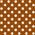 Polka Dots - White on Brown ScrapBook Page 12  x 12 
