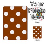 Polka Dots - White on Brown Multi-purpose Cards (Rectangle)