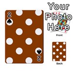 Polka Dots - White on Brown Playing Cards 54 Designs