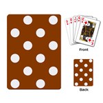 Polka Dots - White on Brown Playing Cards Single Design