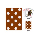 Polka Dots - White on Brown Playing Cards (Mini)